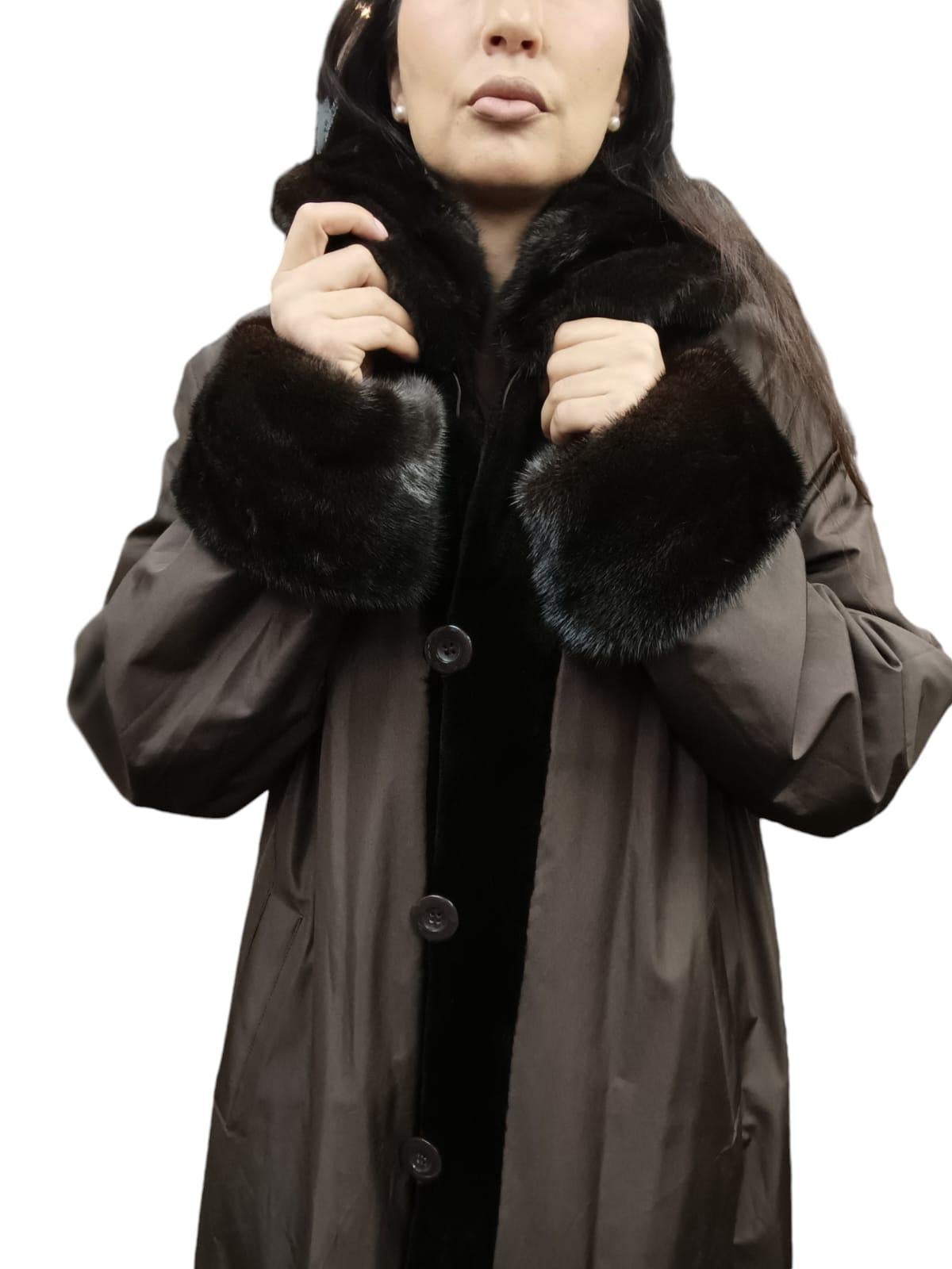 Brand New NOS Christian Dior sheared female Mink Fur Coat reversible size 20 For Sale 2