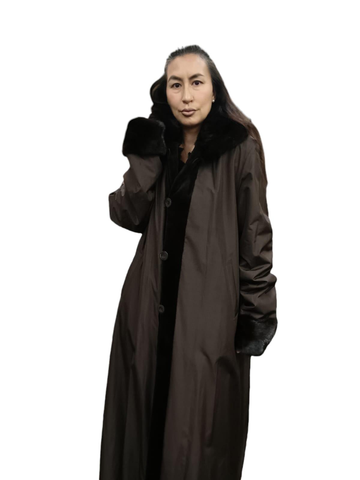 Brand New NOS Christian Dior sheared female Mink Fur Coat reversible size 20 For Sale 3
