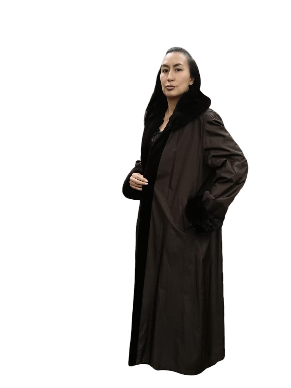 Brand New NOS Christian Dior sheared female Mink Fur Coat reversible size 20 For Sale 4