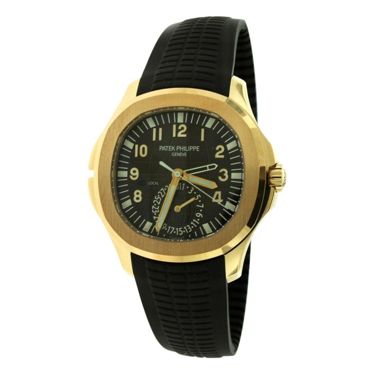 Brand New Patek Philippe Aquanaut 5164r 001 Dual Time 18 Karat Gold Watch P 27 At 1stdibs