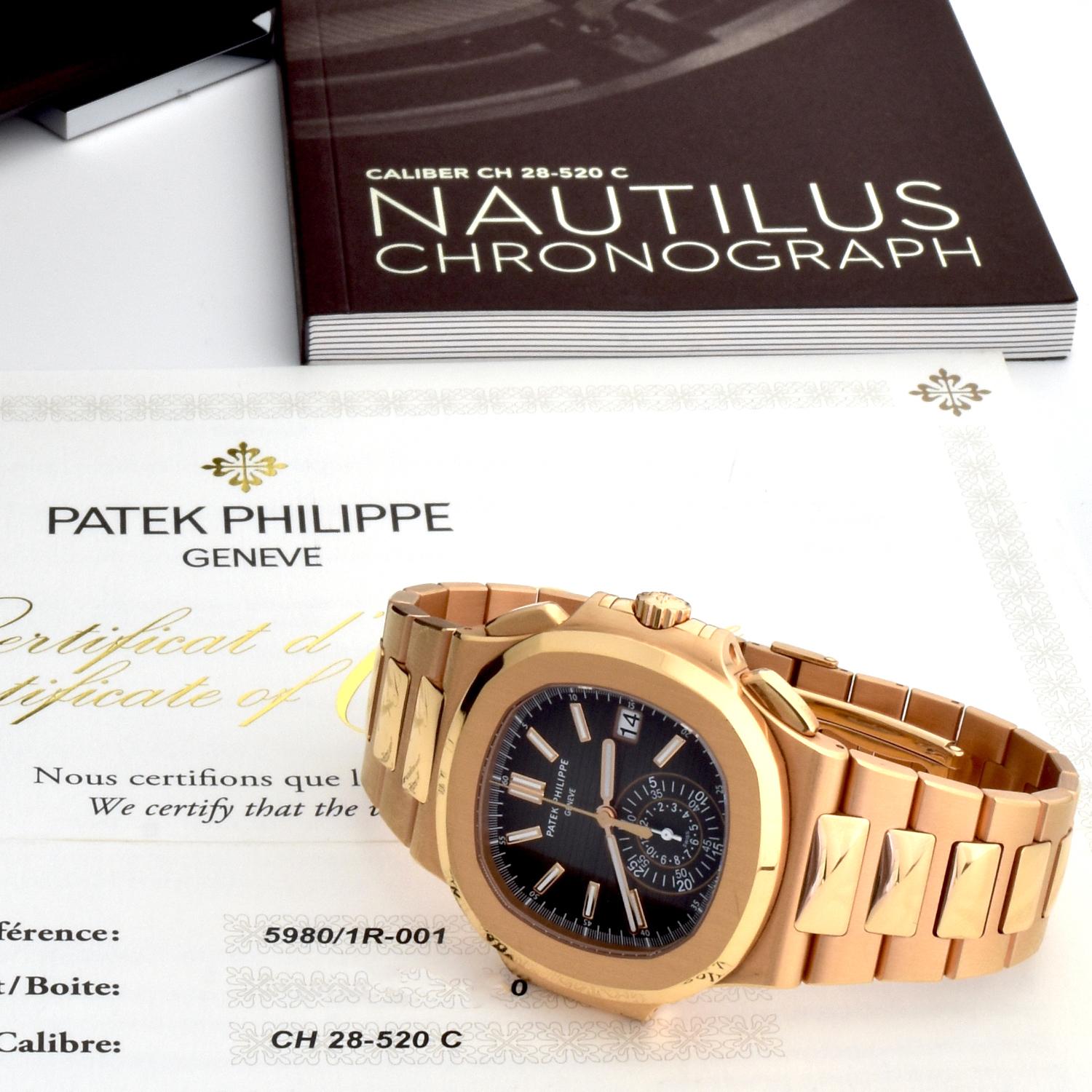 Brand New Patek Philippe Nautilus 5980/1R-001 Rose Gold with Box & Papers 40.5MM 2