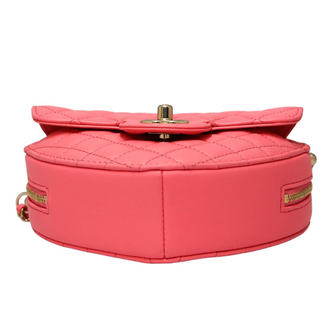 pink chanel heart handle bag