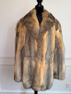 Brand new Prarie fox american grey gray fur coat 44/M