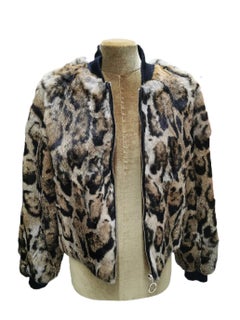 Brand New Roberto Cavalli Rex Rabbit Fur Jacket (Size 6-S)