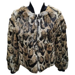 Brand New Roberto Cavalli Rex Rabbit Fur Jacket (Size 6-S)