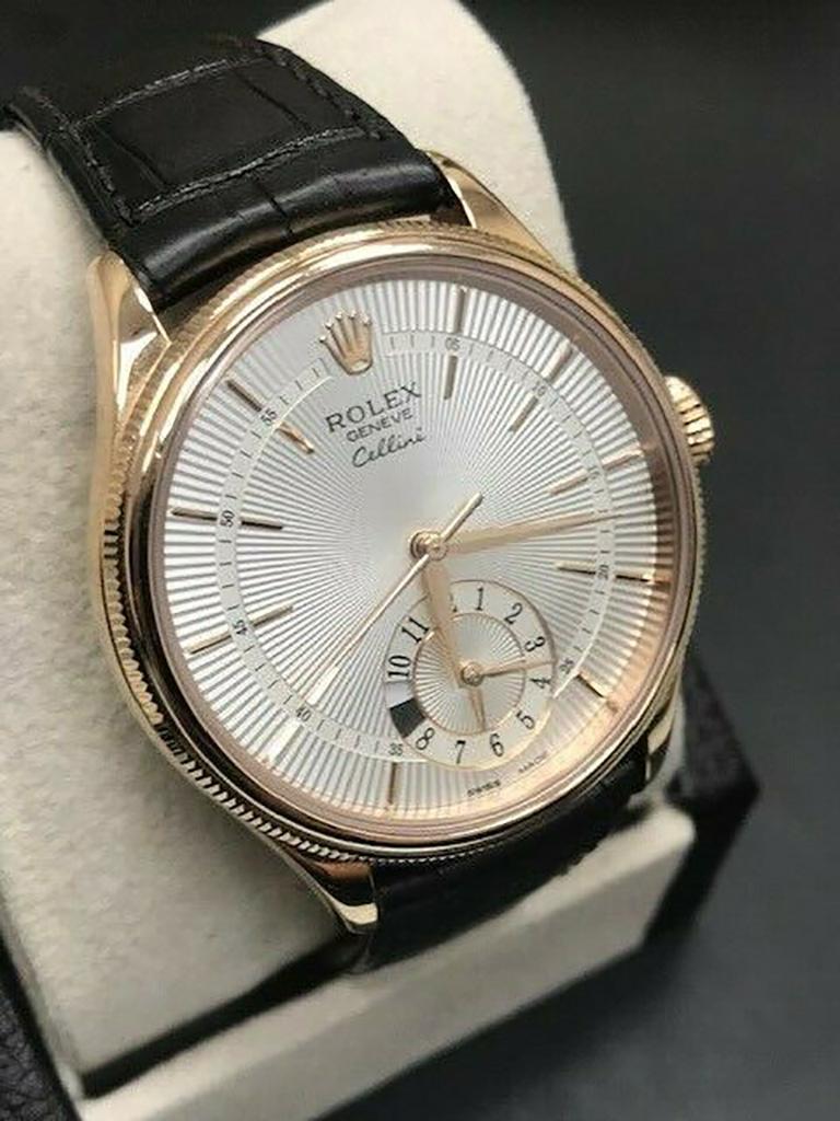 Rolex 50525 Cellini Dual Time 18 Karat Rose Gold Watch Box and Papers, 2019 2
