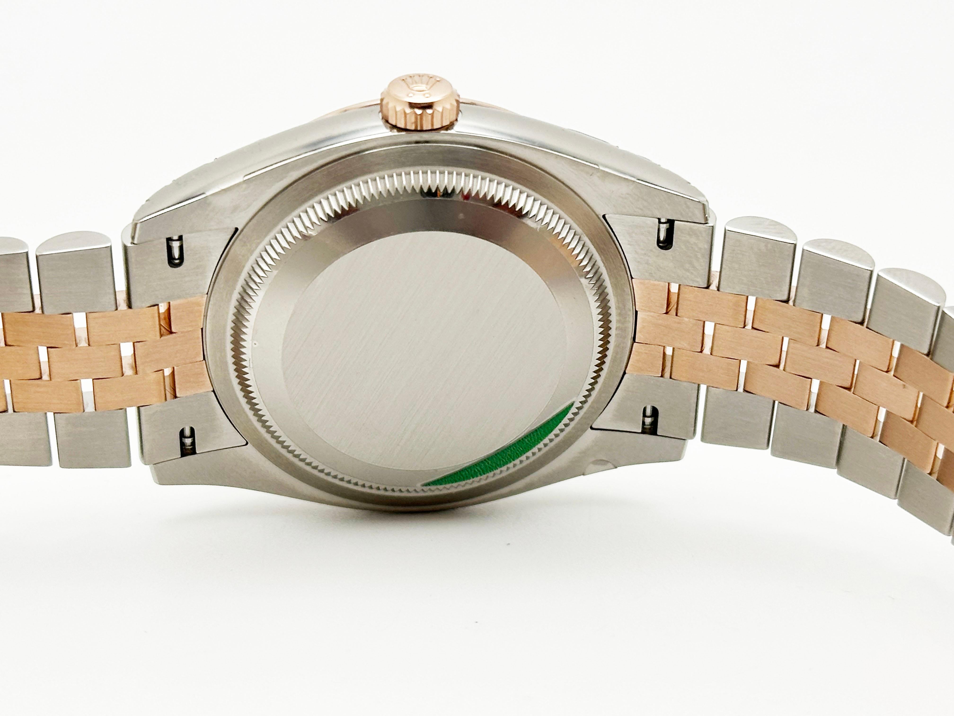 MARCA NUEVA Rolex Datejust 126231 Wimbledon 18K Oro rosa Acero Caja Papel Adhesivos en venta 7