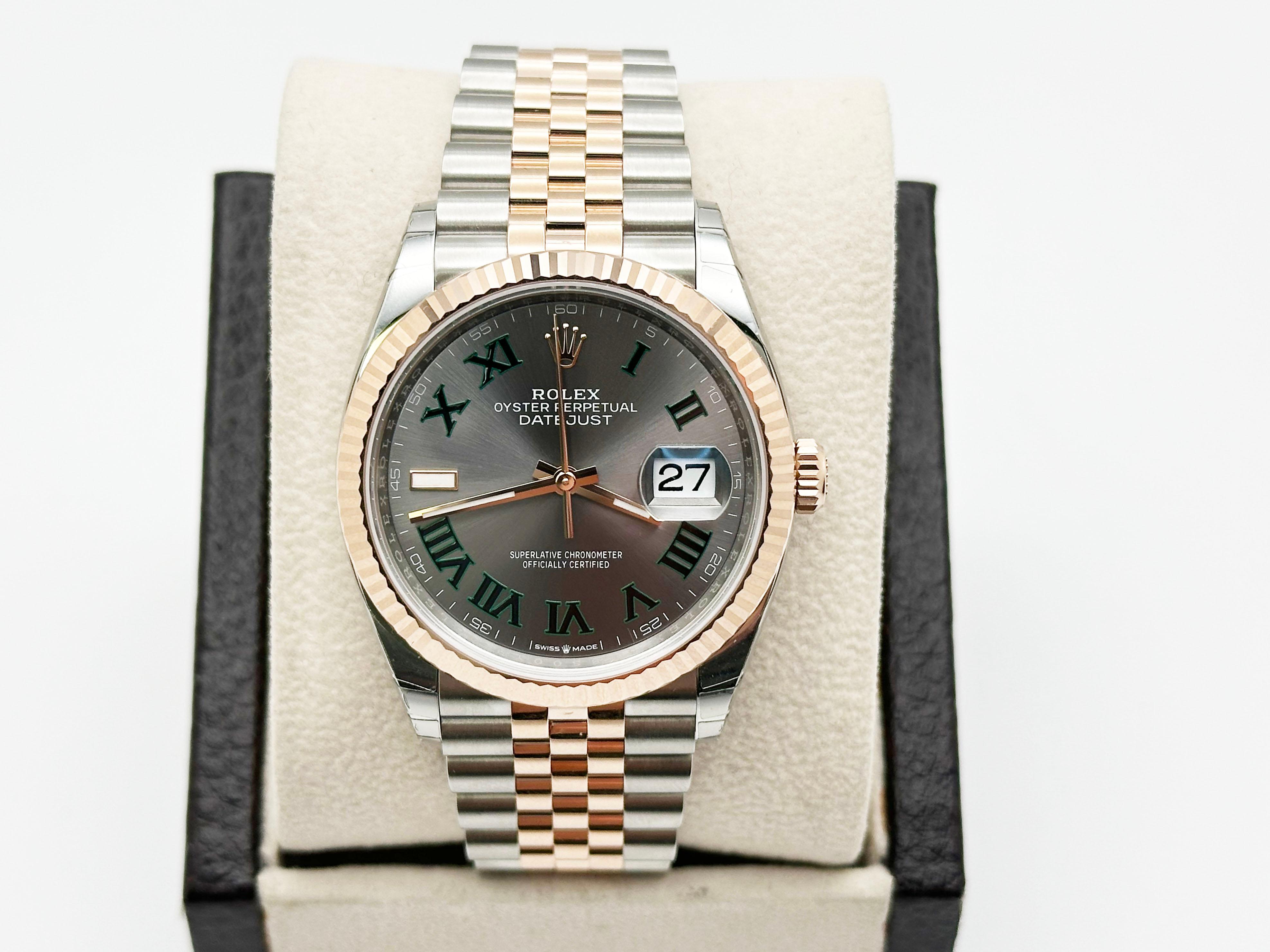 Número de estilo: 126231



De serie 588S0***



Año: 2024

 

Model No: Rolex Datejust 

 

Material de la caja: Acero inoxidable 

 

Brazalete: Brazalete jubilar de oro rosa de 18 quilates y acero inoxidable 

 

Bisel: Bisel estriado de oro rosa