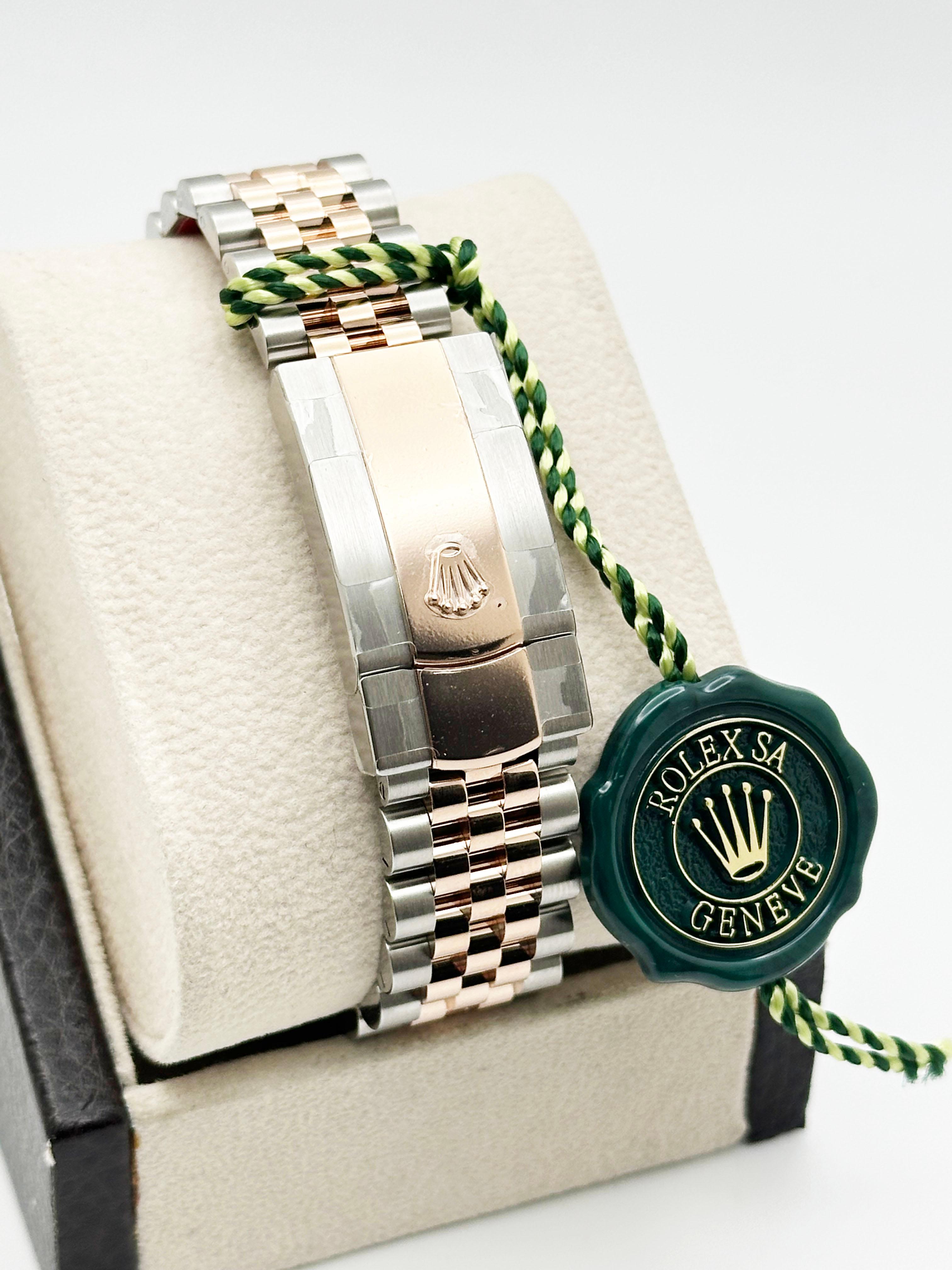 MARCA NUEVA Rolex Datejust 126231 Wimbledon 18K Oro rosa Acero Caja Papel Adhesivos en venta 4