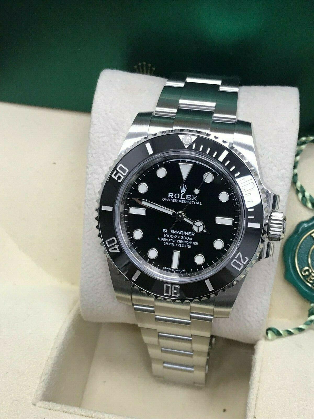 Rolex Submariner 114060 Black Ceramic Stainless Steel Box Papers 2019 1