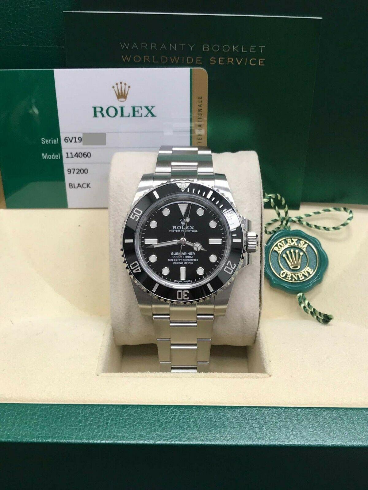 Rolex Submariner 114060 Black Ceramic Stainless Steel Box Papers 2019 5