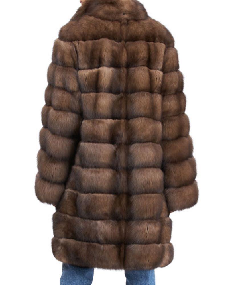Brandneuer Russian Sable Kinderwagenmantel Größe S M L (Schwarz) im Angebot