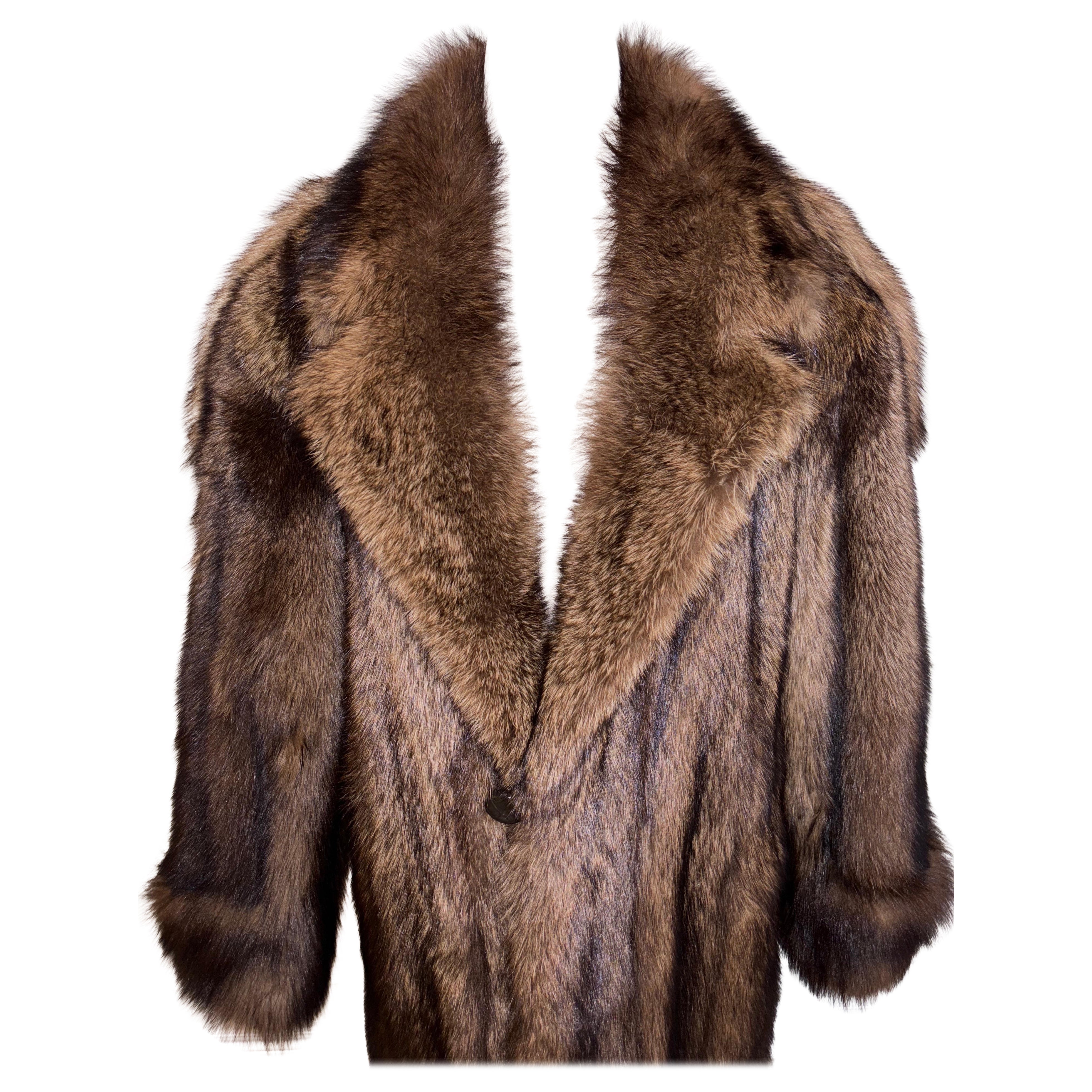 Nuevo abrigo de piel de marta Fischer hombre 54/L en venta