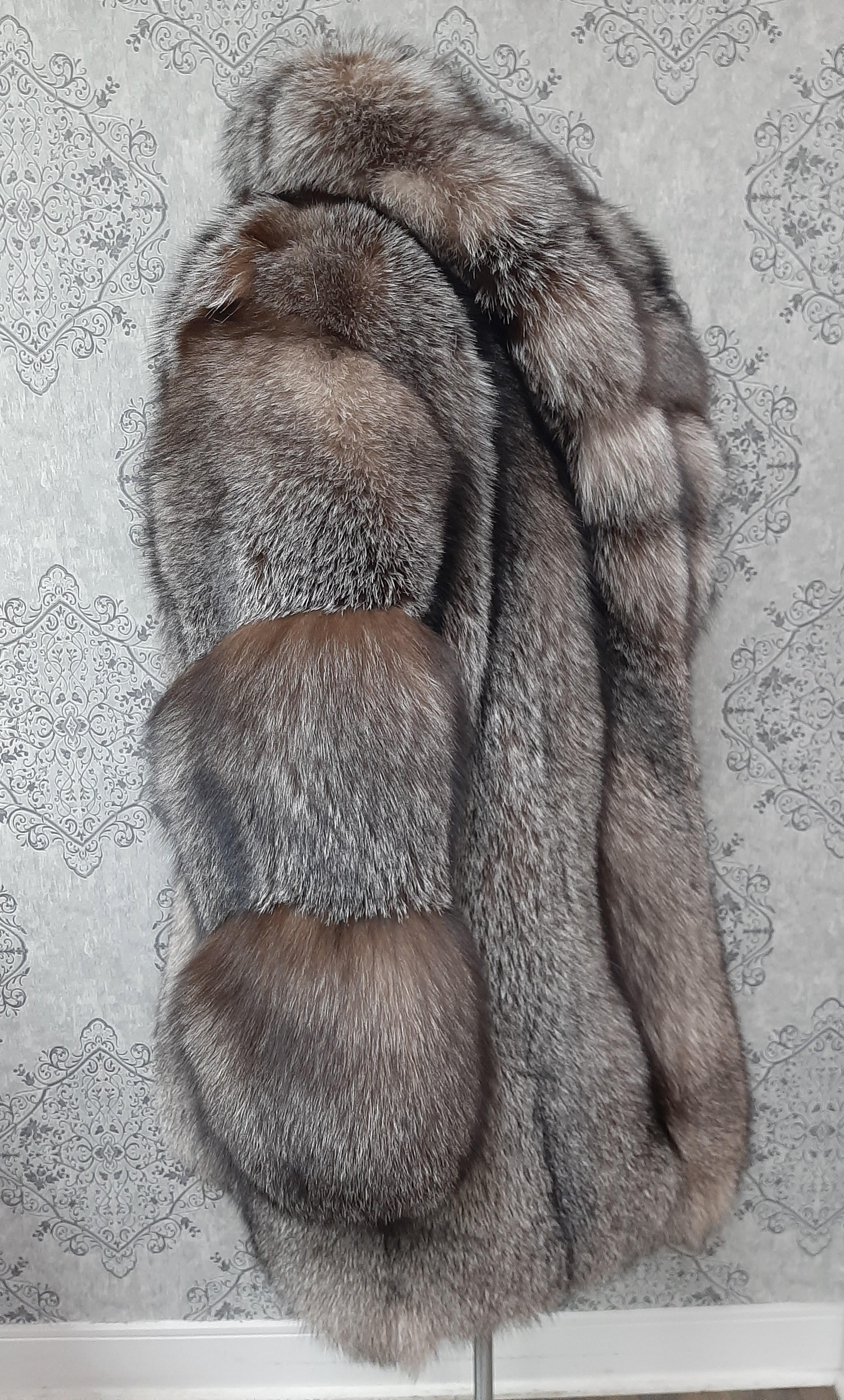 crystal fox fur jacket