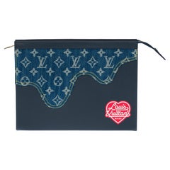 Brand New/Sold Out /Louis Vuitton Travel Pouch in blue denim by Nigo
