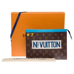 Pochette de voyage Louis Vuitton en toile marron par Virgil Abloh, neuve/expédiée