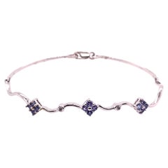 Brand New Tanzanite Diamond Cocktail Tennis Bracelet .75ct 14k Gold