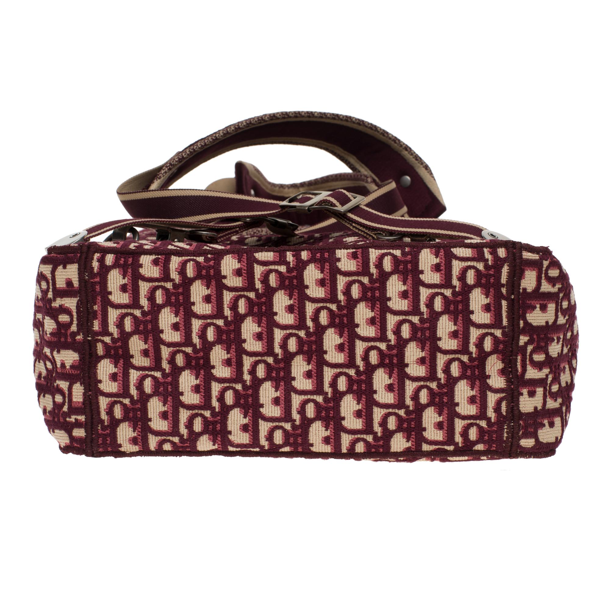 BRAND NEW /The Chic Christian Dior Backpack in burgundy monogram canvas 3