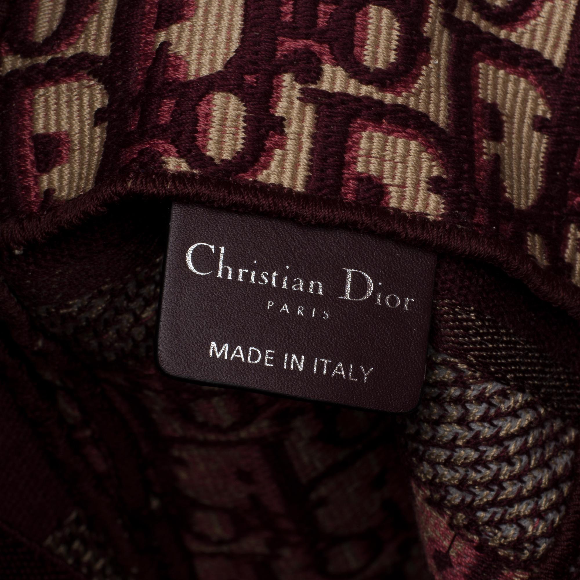 Brown BRAND NEW /The Chic Christian Dior Backpack in burgundy monogram canvas