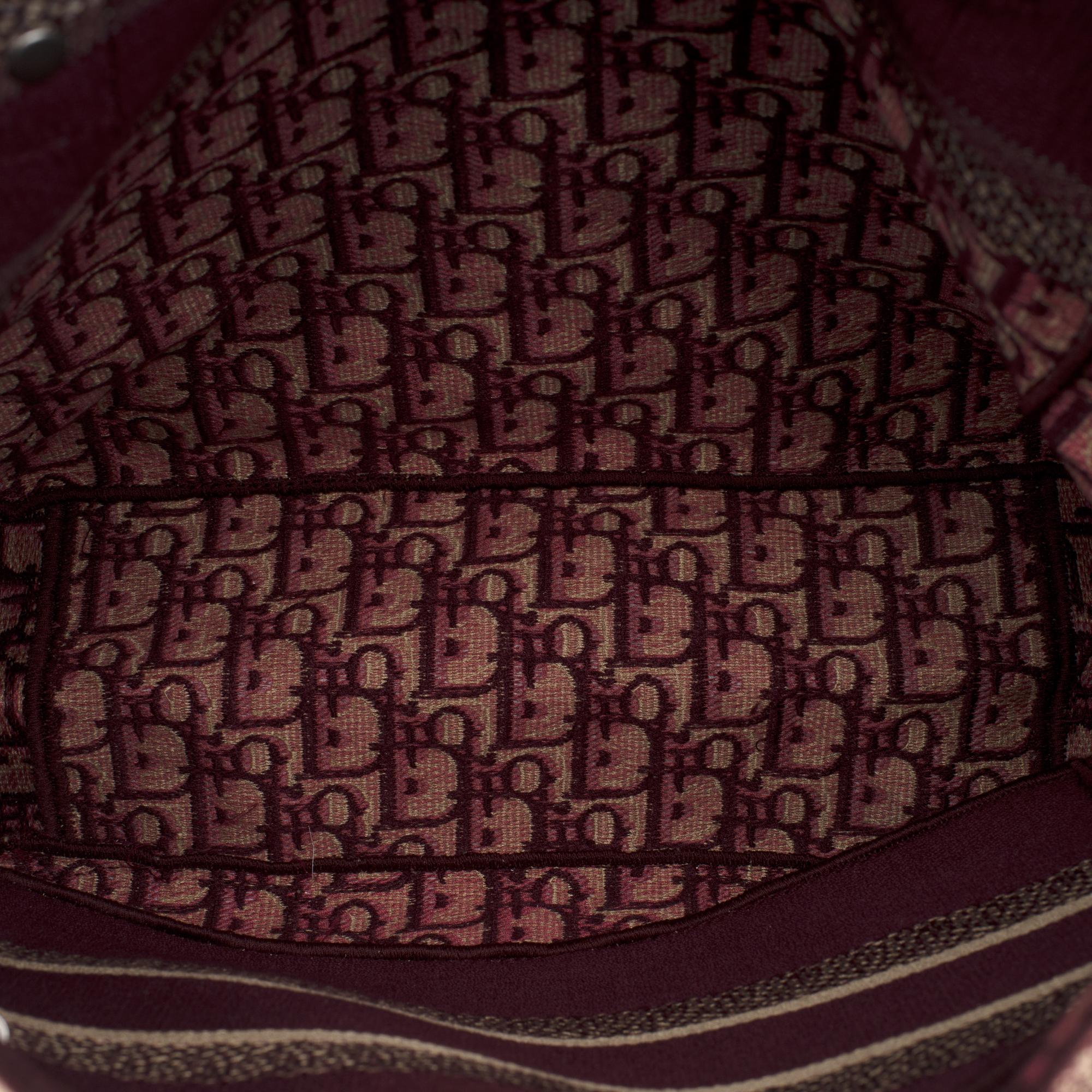 BRAND NEW /The Chic Christian Dior Backpack in burgundy monogram canvas 1