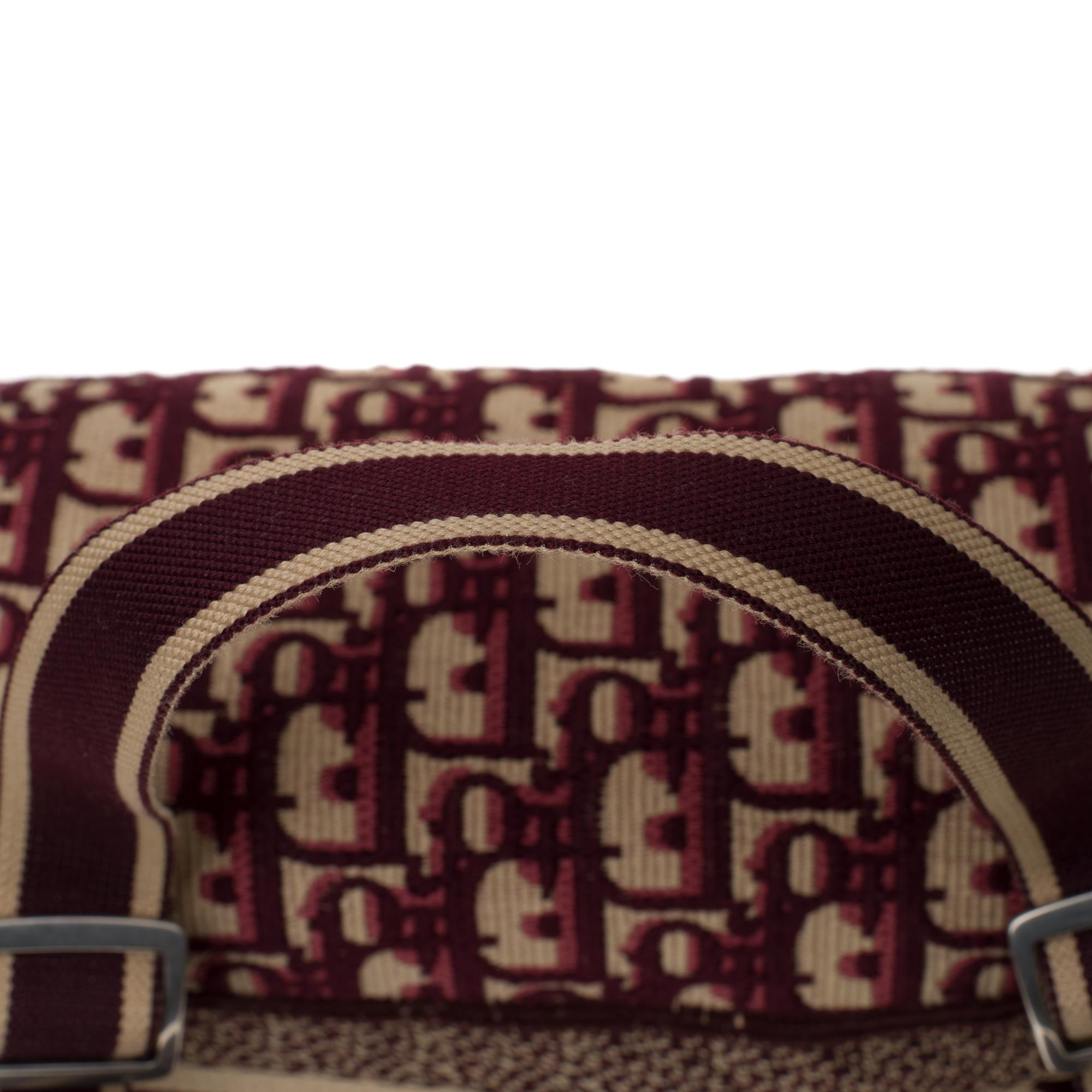 BRAND NEW /The Chic Christian Dior Backpack in burgundy monogram canvas 2