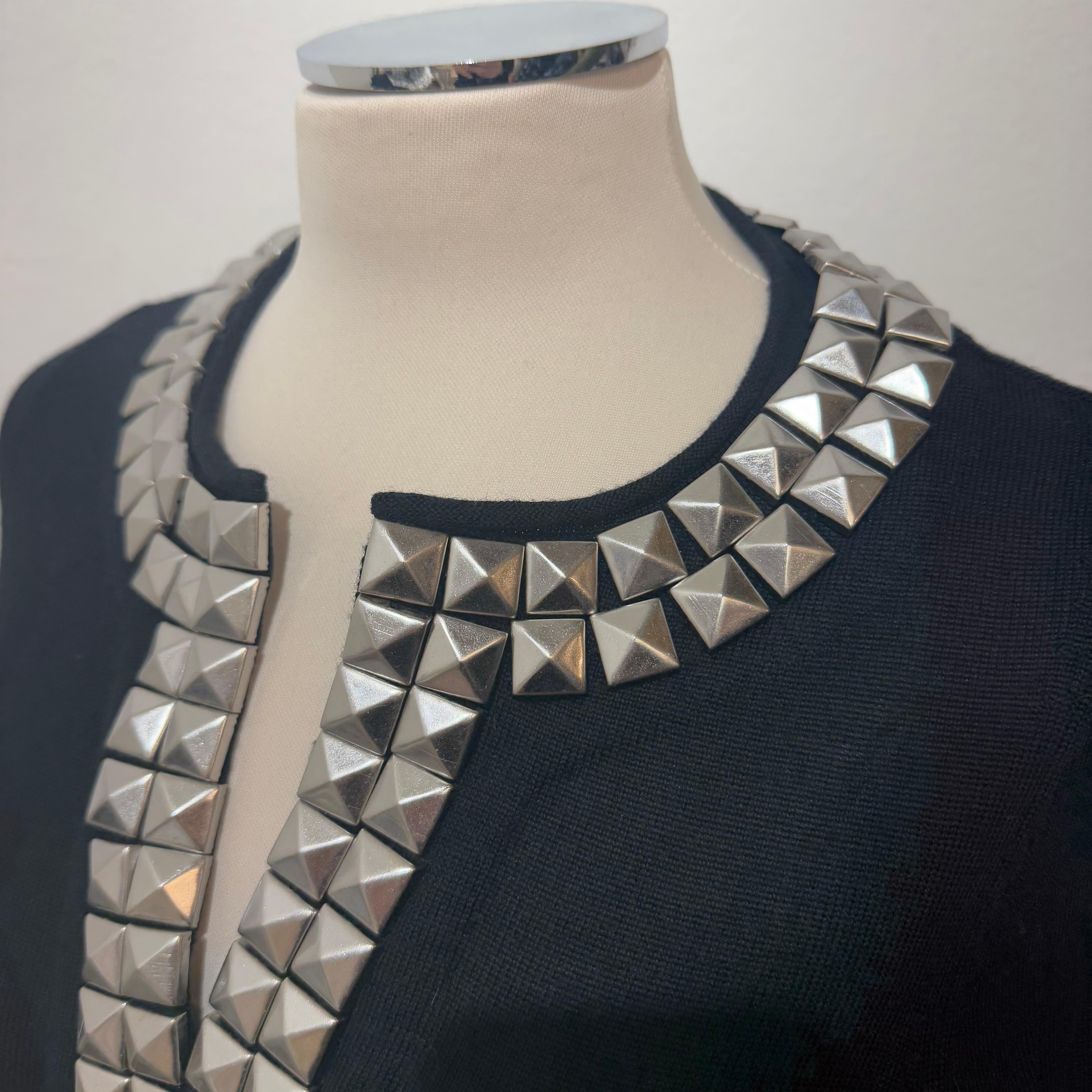 Black Brand New Tory Burch Wool Top Size XS For Sale