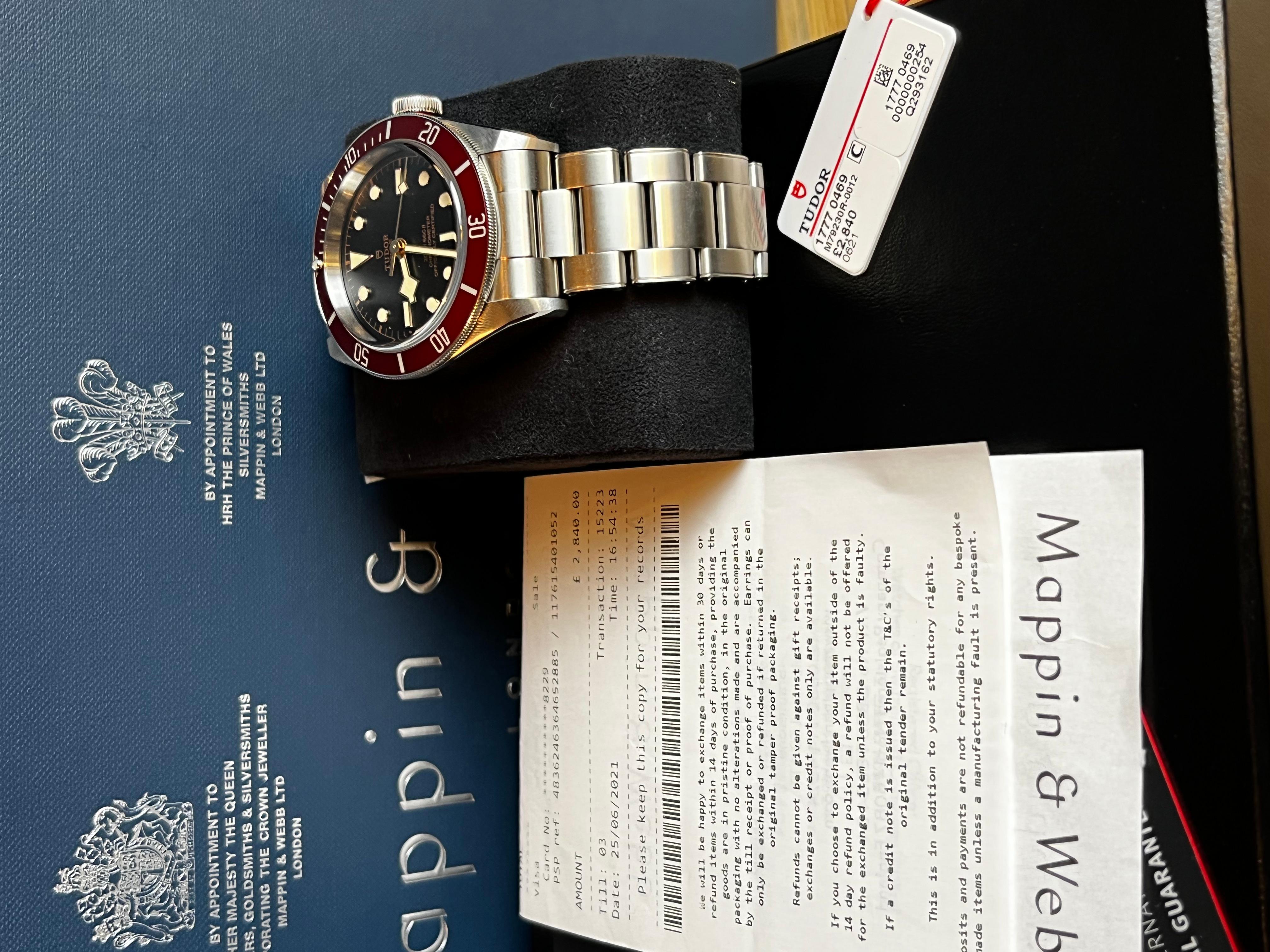 Brand New Tudor Black Bay Supplied by Mappin & Webb For Sale 3