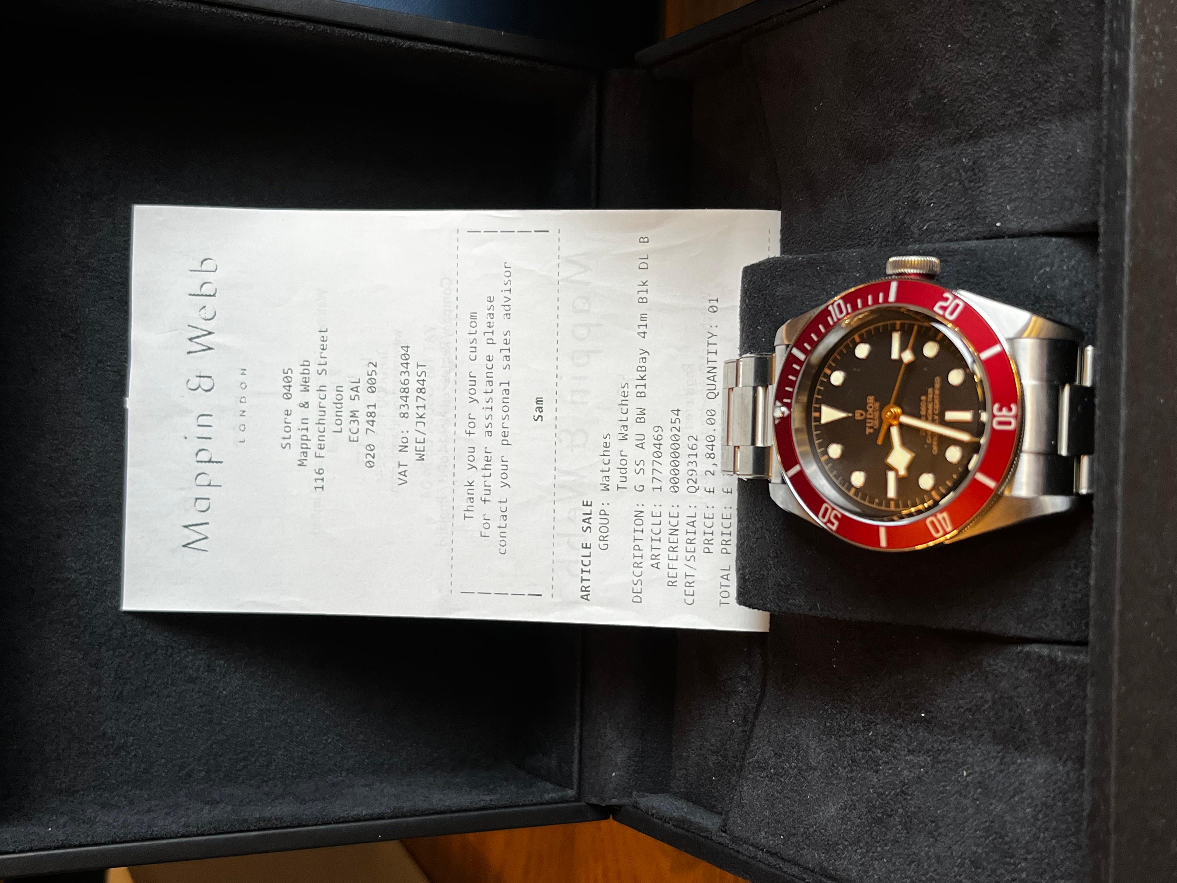 Brand New Tudor Black Bay Supplied by Mappin & Webb For Sale 4