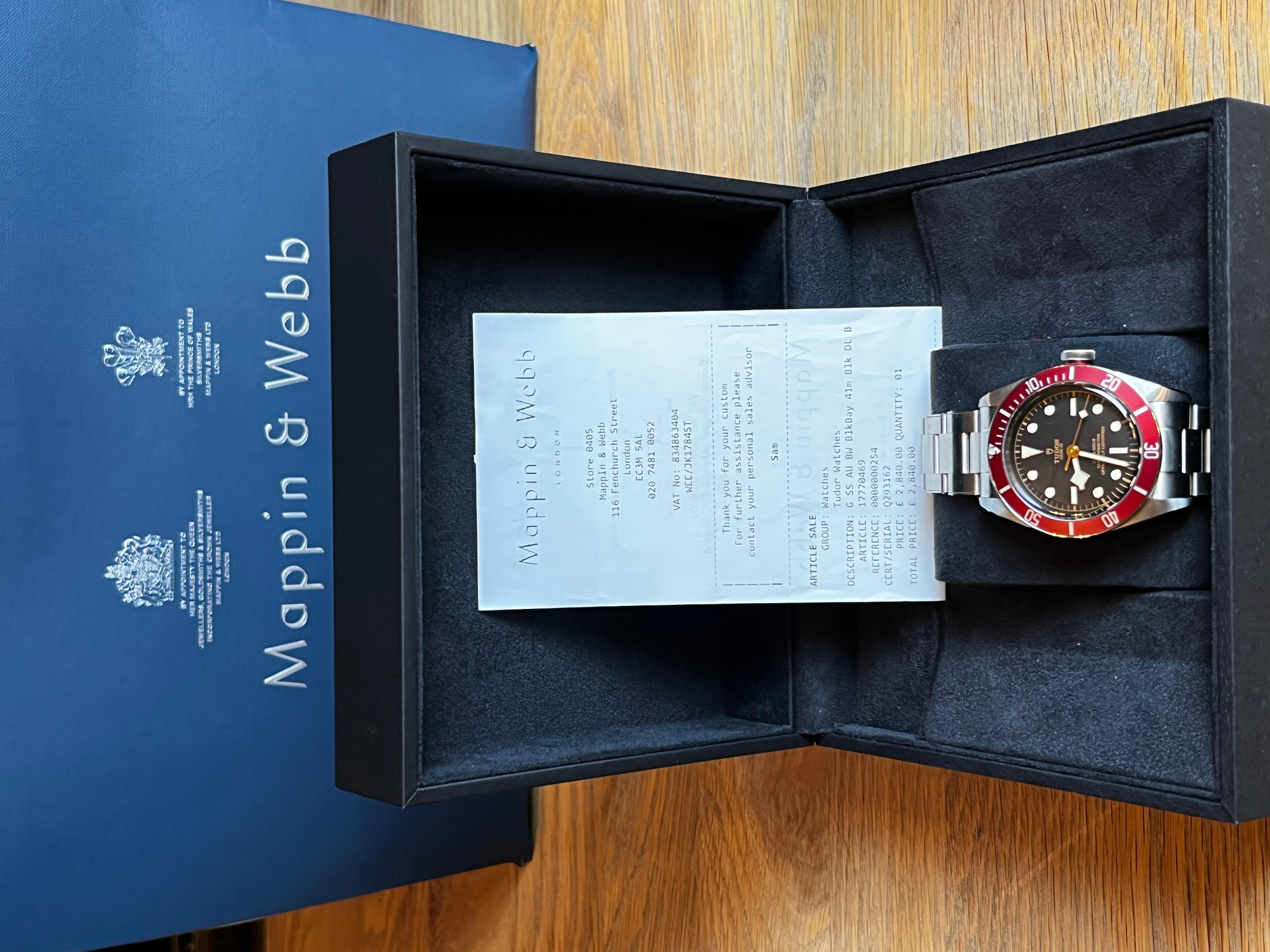 Brand New Tudor Black Bay Supplied by Mappin & Webb For Sale 7