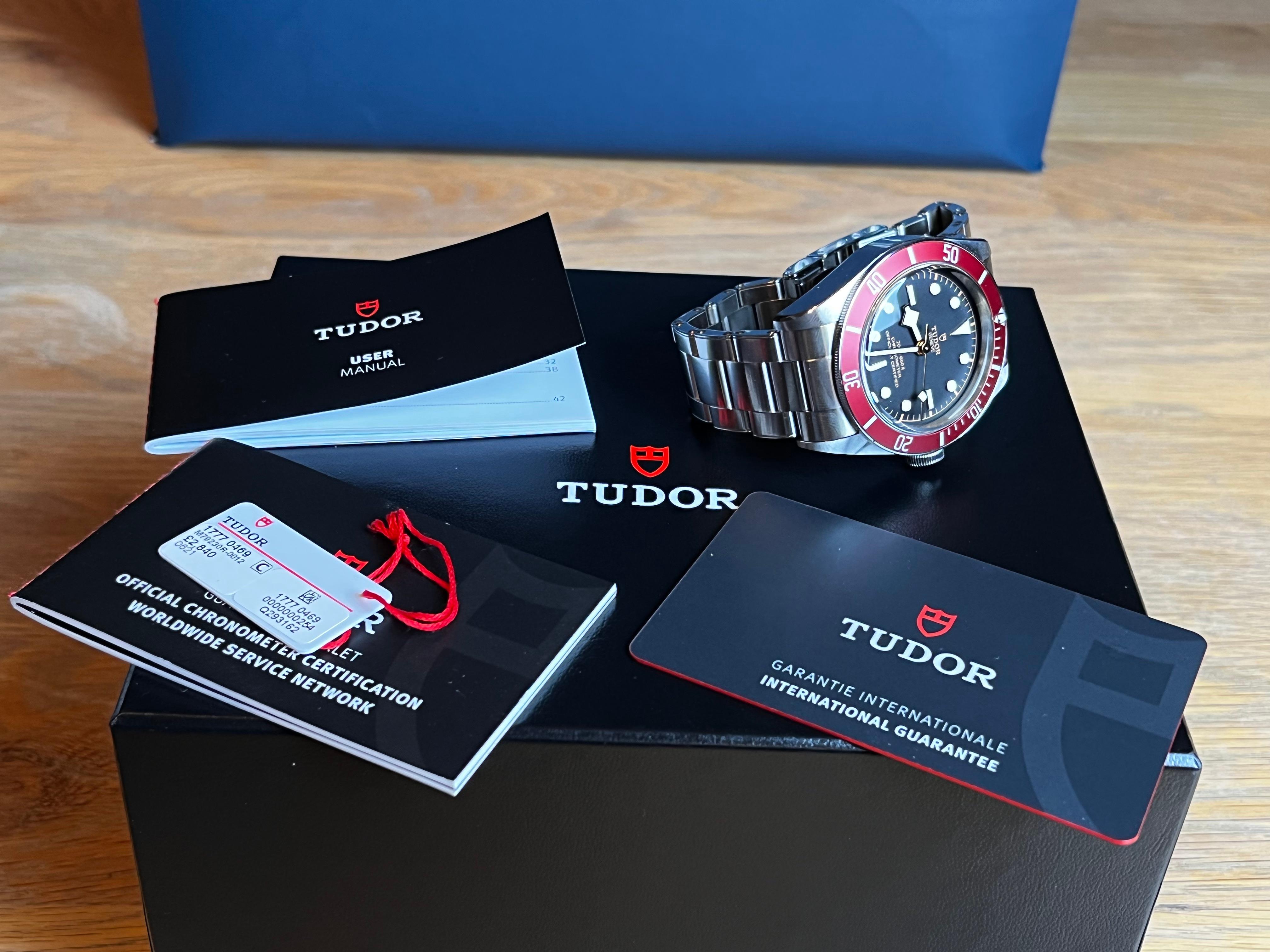Brand New
Tudor Black Bay (Red)
41mm
Model 79230R
Purchase from Mappin & Webb in London on the 25th June 2021
Full set. All supplied swing tickets, brochure, cards, box and bag (all shown in photos)
Including purchase receipt
This was a prize won by