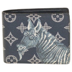 Louis Vuitton Limited Edition Black Blue Wallet For Sale at 1stDibs