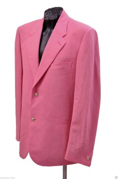 BRAND NEW VERSACE TAILOR MADE PINK LINEN SUIT for MEN