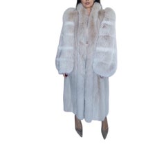Brand new vintage blush mink fur fox coat 12/M ~no duties