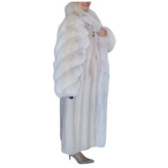 Brand new vintage blush mink fur fox coat 12/M ~no duties