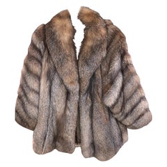 Brand new vintage crystal fox fur coat 12/L