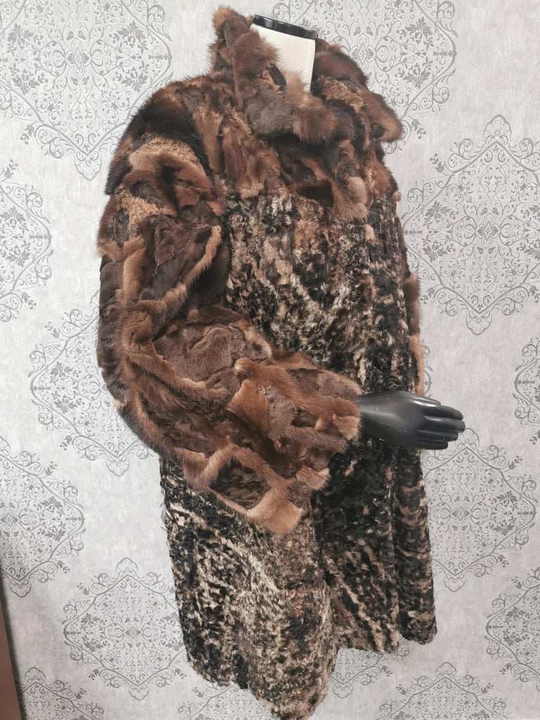 Brand new Vintage Gianfranco Ferre Fur Coat with Lamb andMink Fur Trim ...