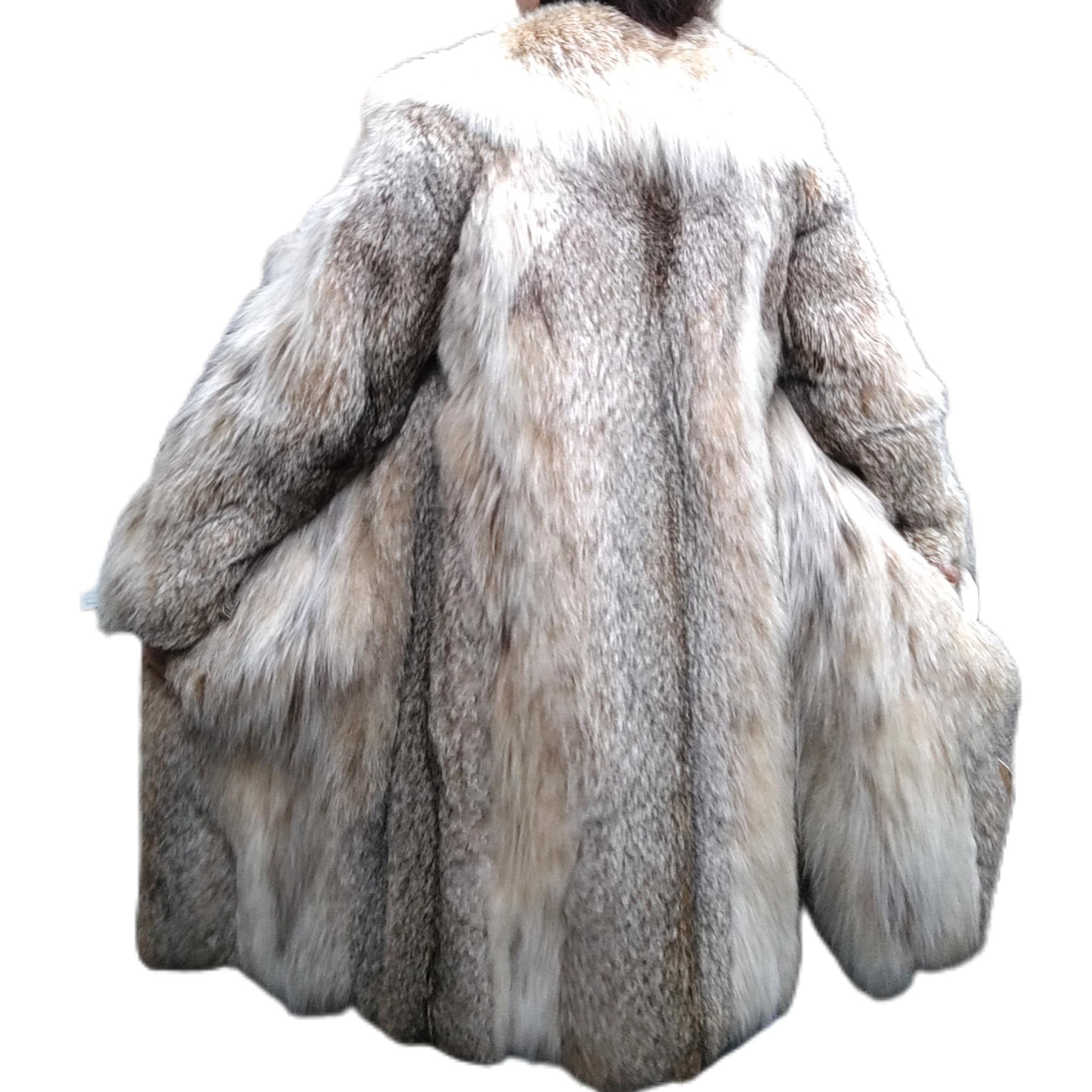 Nuevo abrigo de piel de lince Vintage talla 6-8 con etiqueta de precio 7999$ Gris en venta