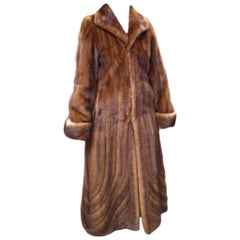 Brand New Whiskey Mink Fur Coat Women's S 6