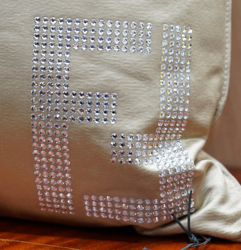 Brand New with Tags Fendi Swarovski Crystal Casa Italy Sofa Cushion Large Size at 1stDibs