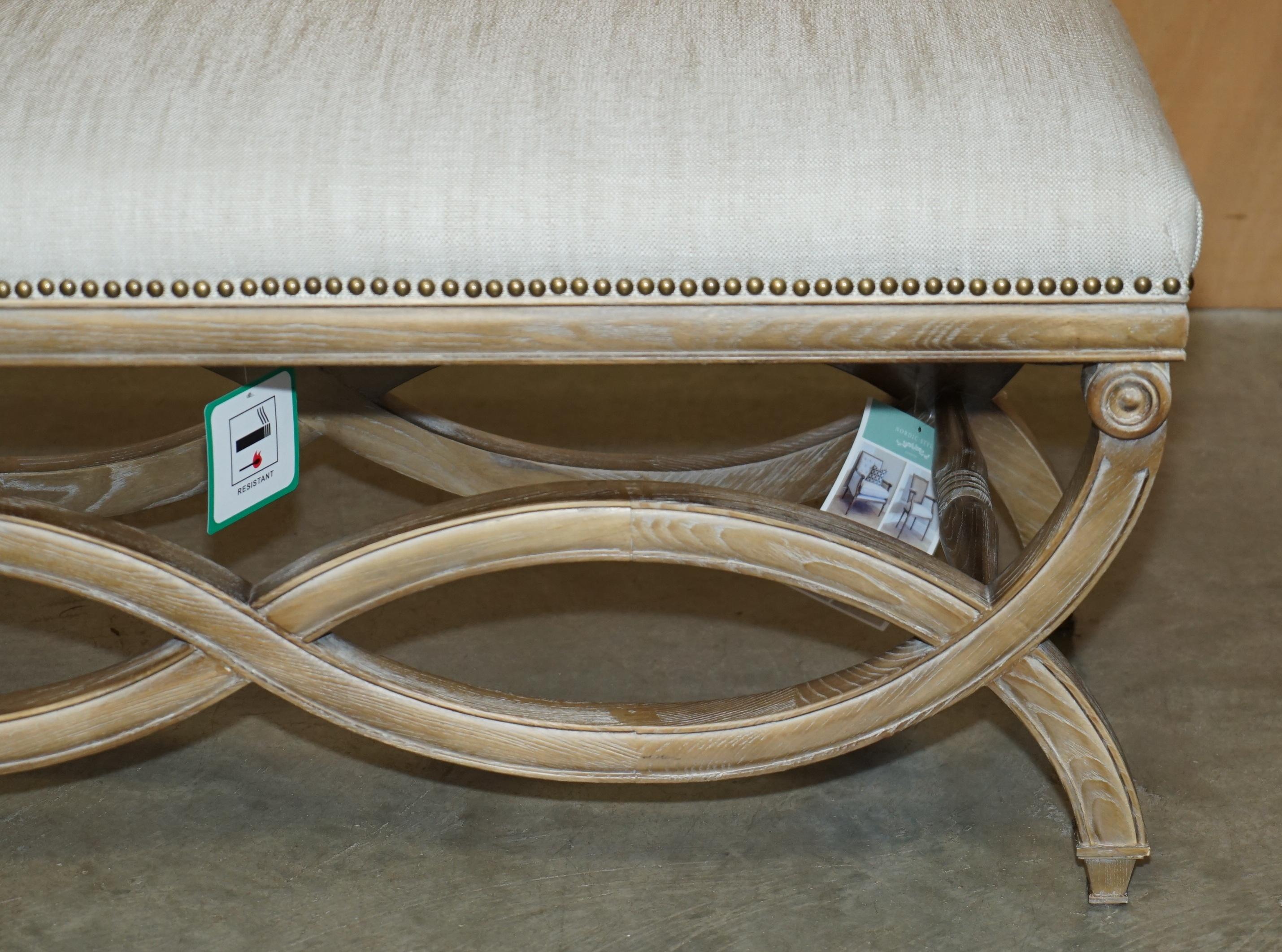 BRAND REGENCY STYLE WiNDOW BENCH DRESSING TABLE DOUBLE PIANO STOOL For Sale 4