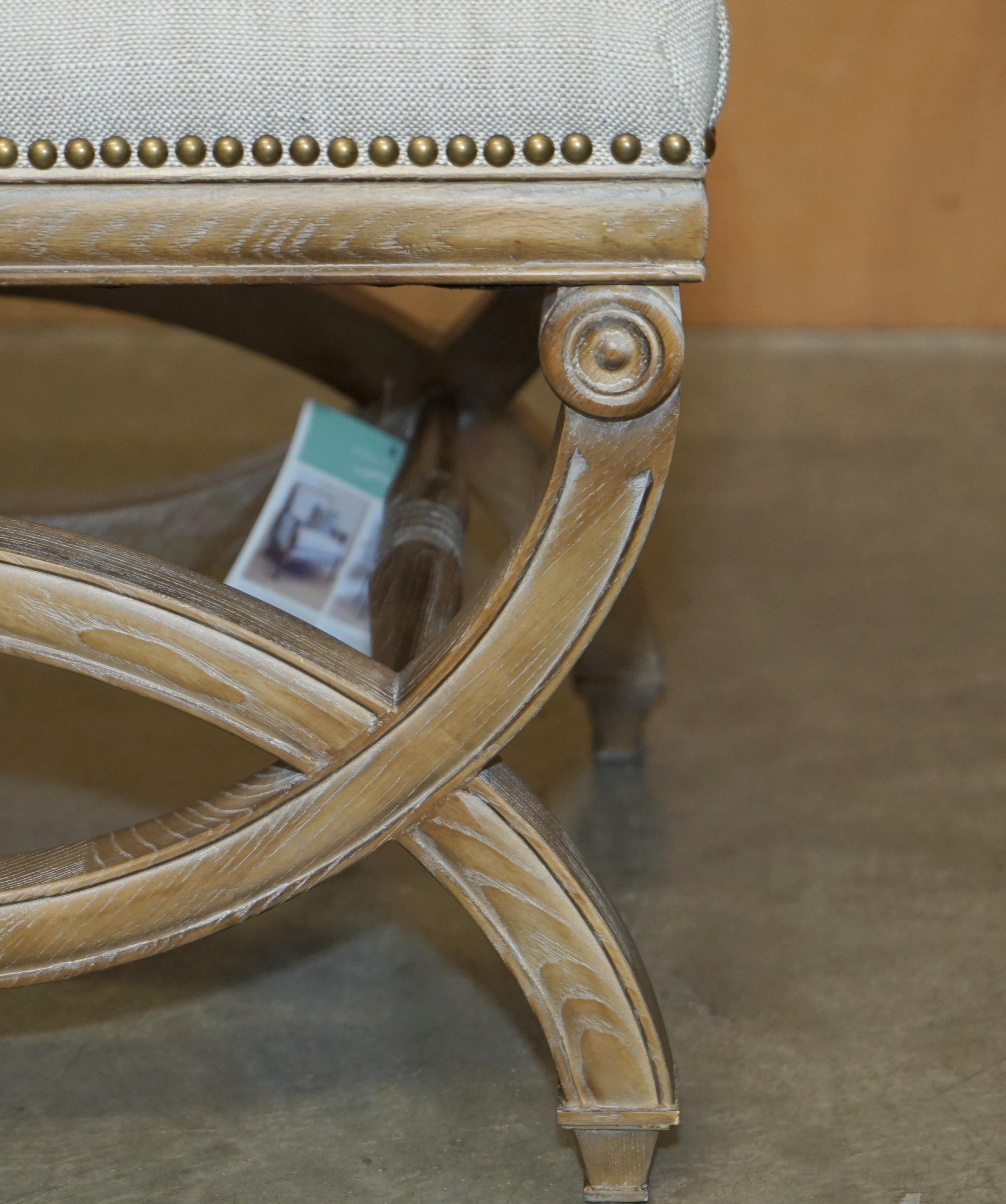 BRAND REGENCY STYLE WiNDOW BENCH DRESSING TABLE DOUBLE PIANO STOOL For Sale 5
