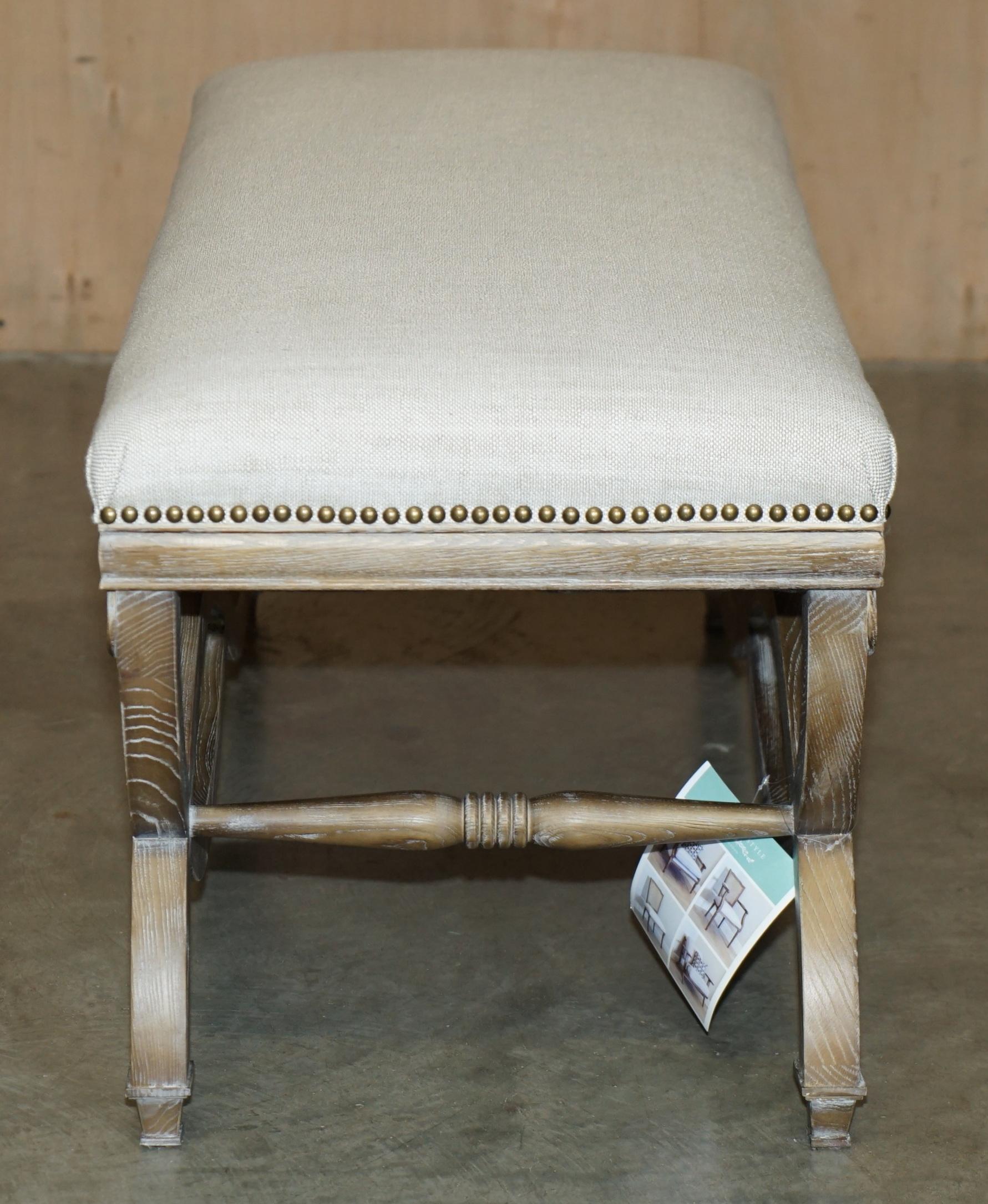 BRAND REGENCY STYLE WiNDOW BENCH DRESSING TABLE DOUBLE PIANO STOOL For Sale 1