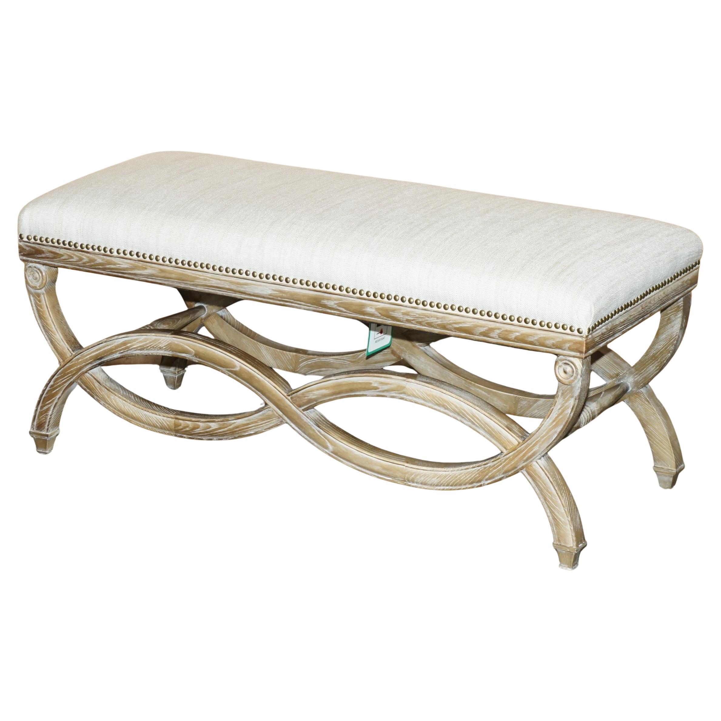 BRAND REGENCY STYLE WiNDOW BENCH DRESSING TABLE DOUBLE PIANO STOOL