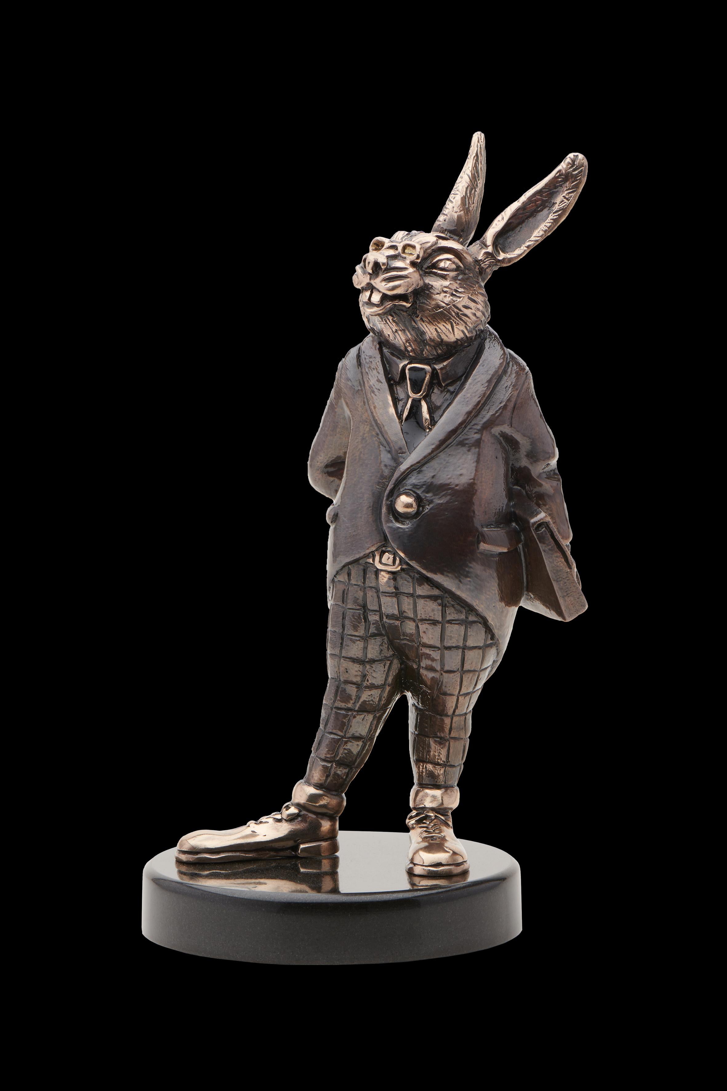 Brand Vizuri Figurative Sculpture - Sculpture "Financer"