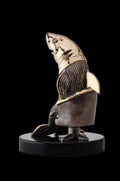 Sculpture   "Shark  of  business"