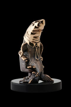 Sculpture   "Shark  of  business"