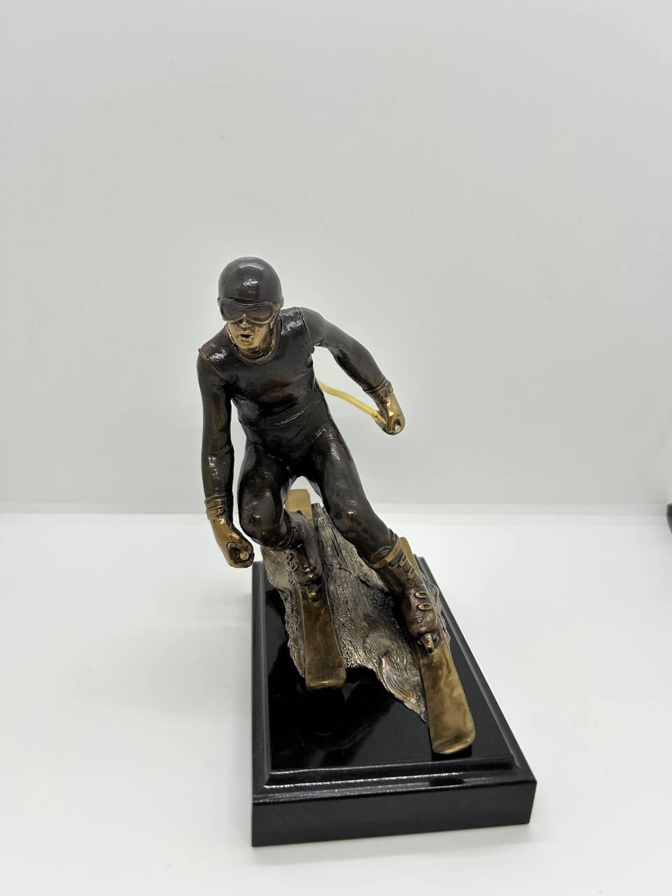 Brand Vizuri Figurative Sculpture - Sculpture "Skier"