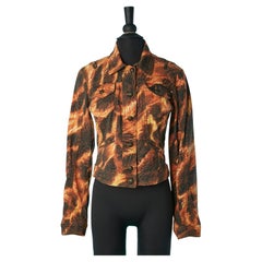 Branded and printed cotton jacket Just Cavalli 