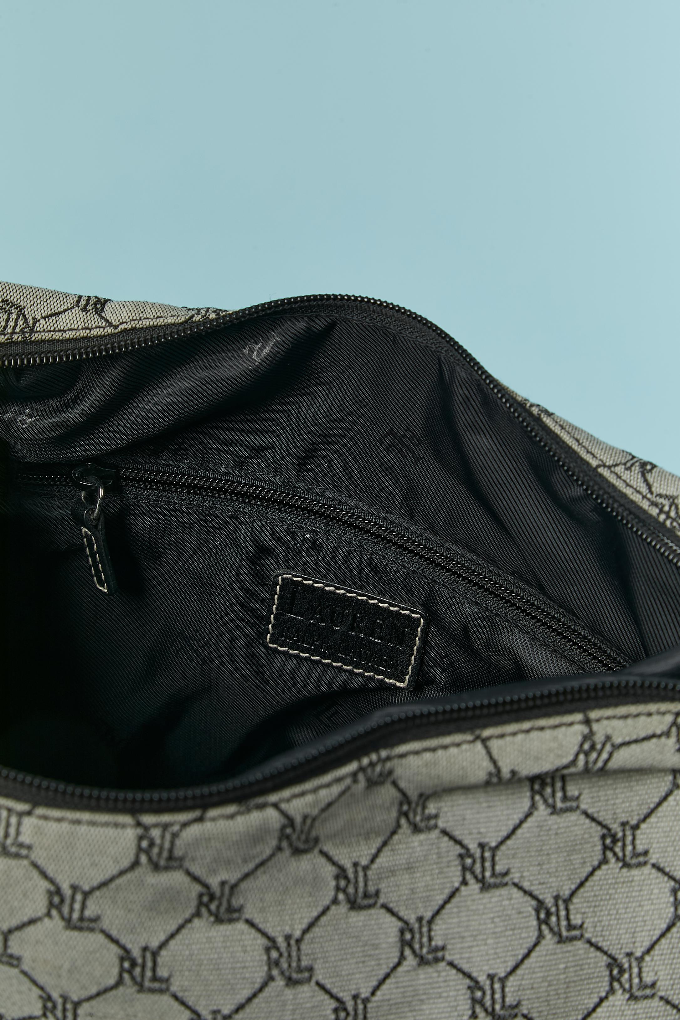 Bolso bandolera canevas de marca con correa de piel LAUREN by Ralph Lauren en venta 1