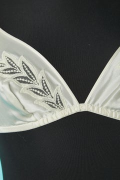 Branded ivory silk and lace bra and panties Christian Dior Lingerie